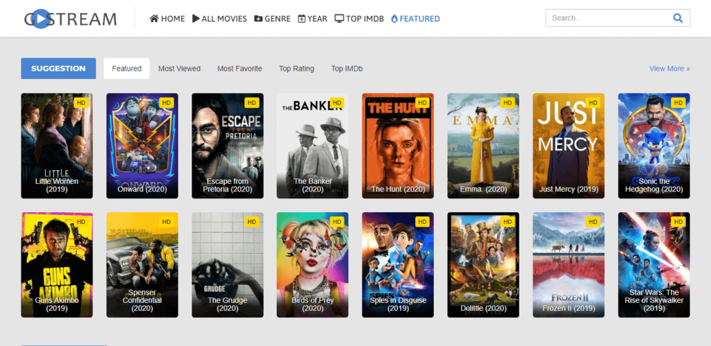 7. GoStream website - download hollywood movies for free in hd