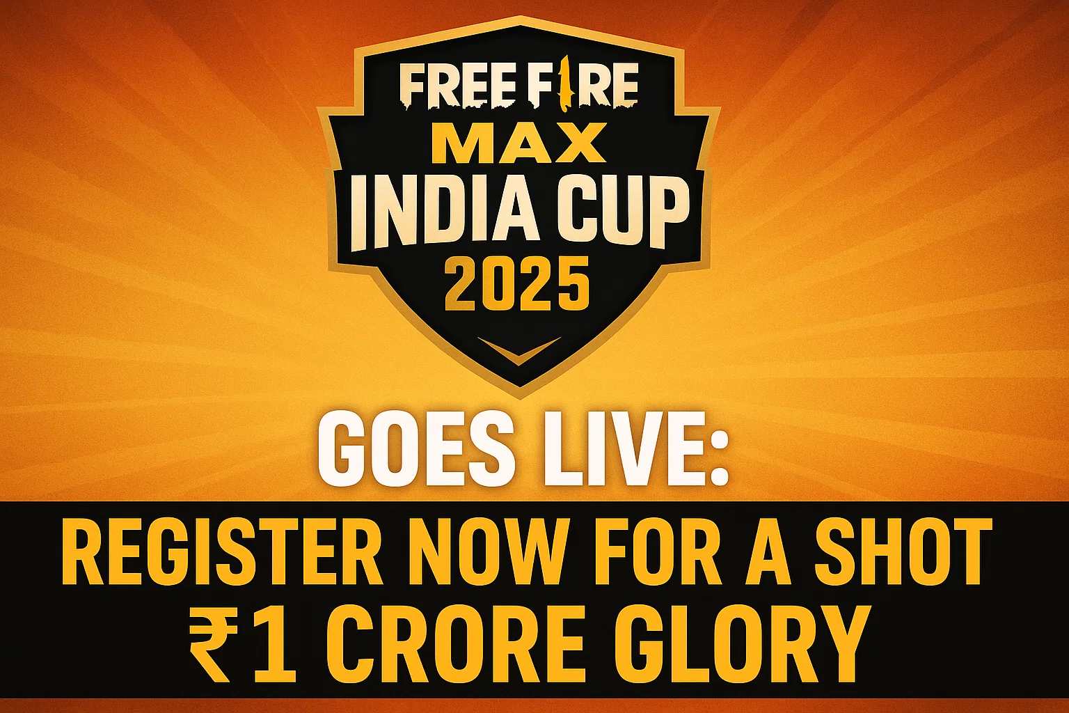 Free Fire MAX India Cup 2025 Goes Live: Register Now for a Shot at ₹1 Crore Glory