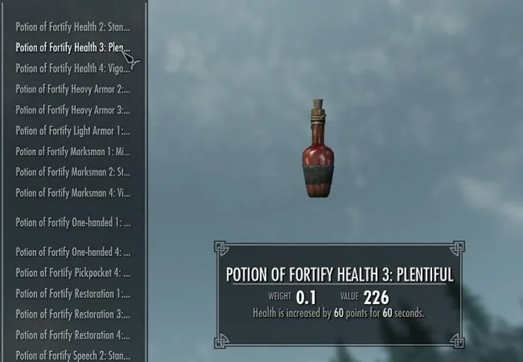 The Ingredients of a Restore Health Potion