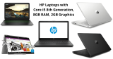 5 HP Laptops with Core i5 8th Generation 8GB RAM 2GB Graphics Card